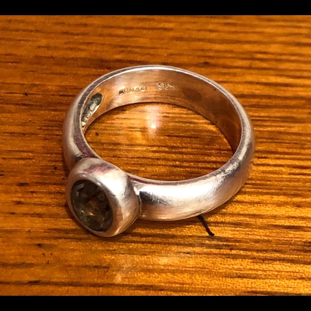 BOMA Silver Ring Faceted Stone